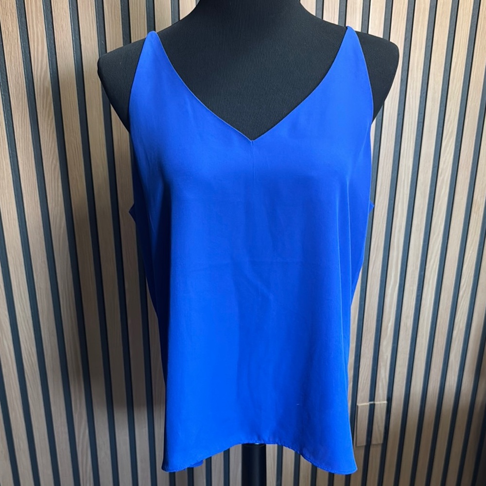 Asymmetrical Blue Sleeveless Top